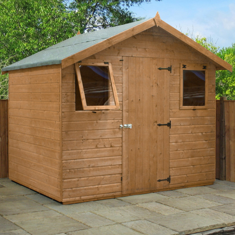 WFX Utility 8 ft. W x 6 ft. D Solid Wood Horizontal Garden Shed